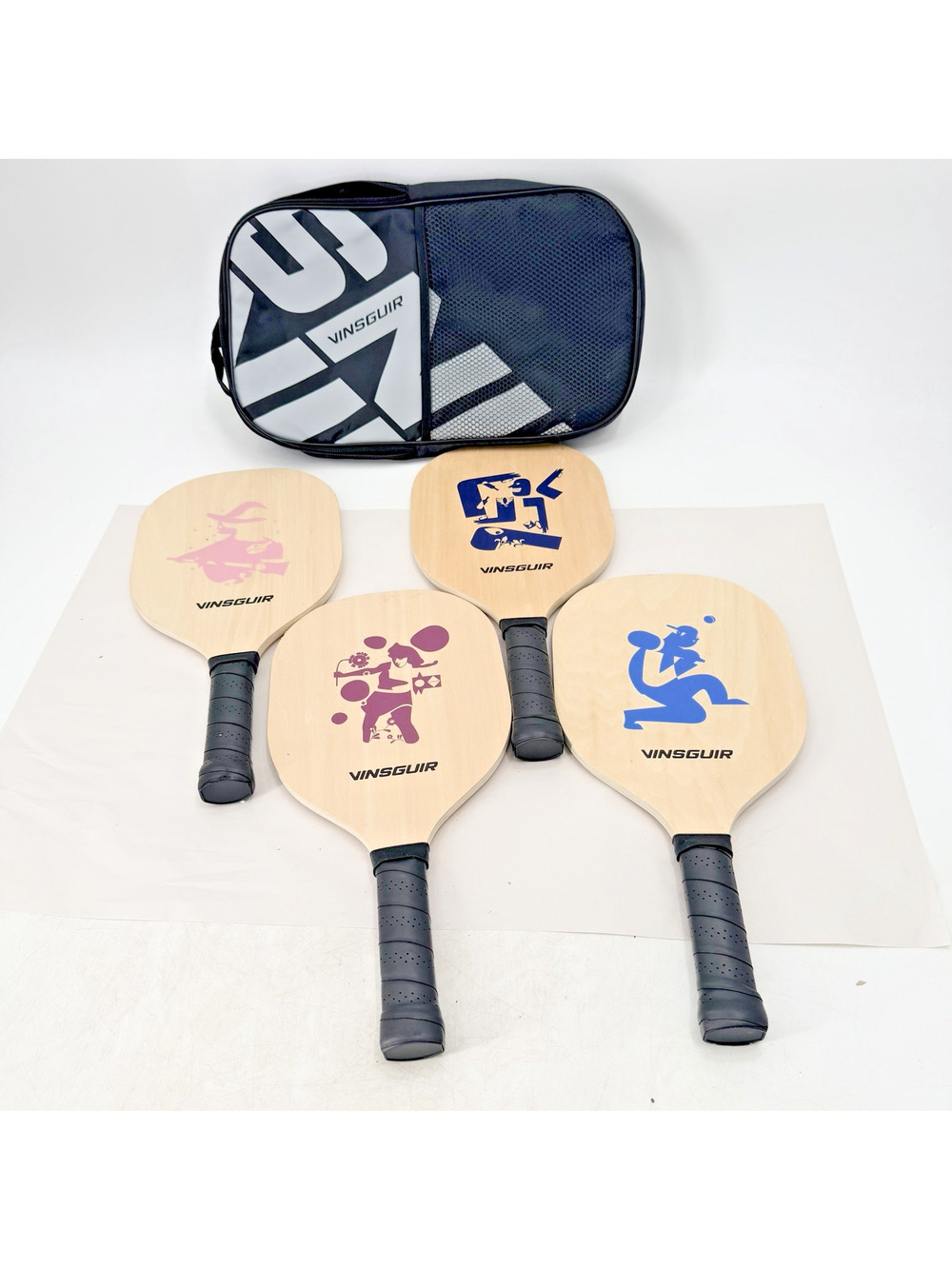 Vinsguir Set of 4 Pickleball Paddles & Bag USA Pickleball Approved